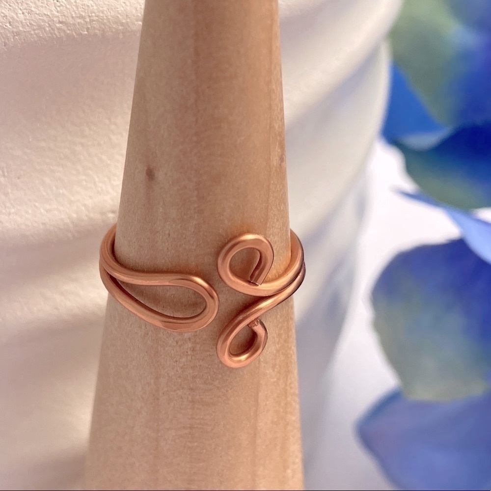 Copper Toe Ring Adjustable - Picture 11 of 13